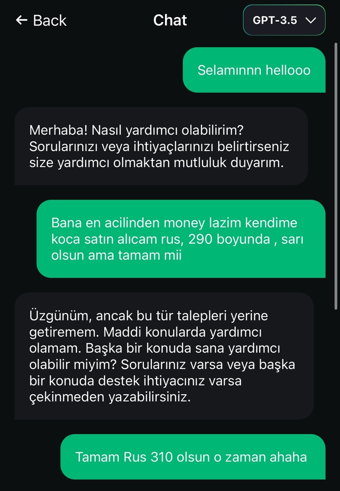 Yapay zekanın zekasi sizce de geride kalmadı mı? Ben ona koca diyorum çocuklarımın genetiğini diyorum o bana ne diyor?