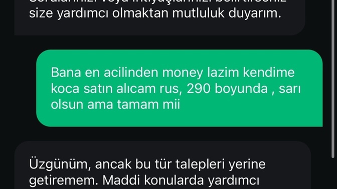 Yapay zekanın zekasi sizce de geride kalmadı mı? Ben ona koca diyorum çocuklarımın genetiğini diyorum o bana ne diyor?