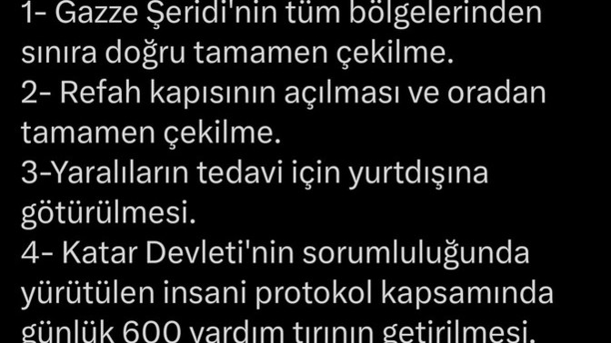 İsrail yenildi! Barış anlaşmasının şartlarını okudunuz mu?