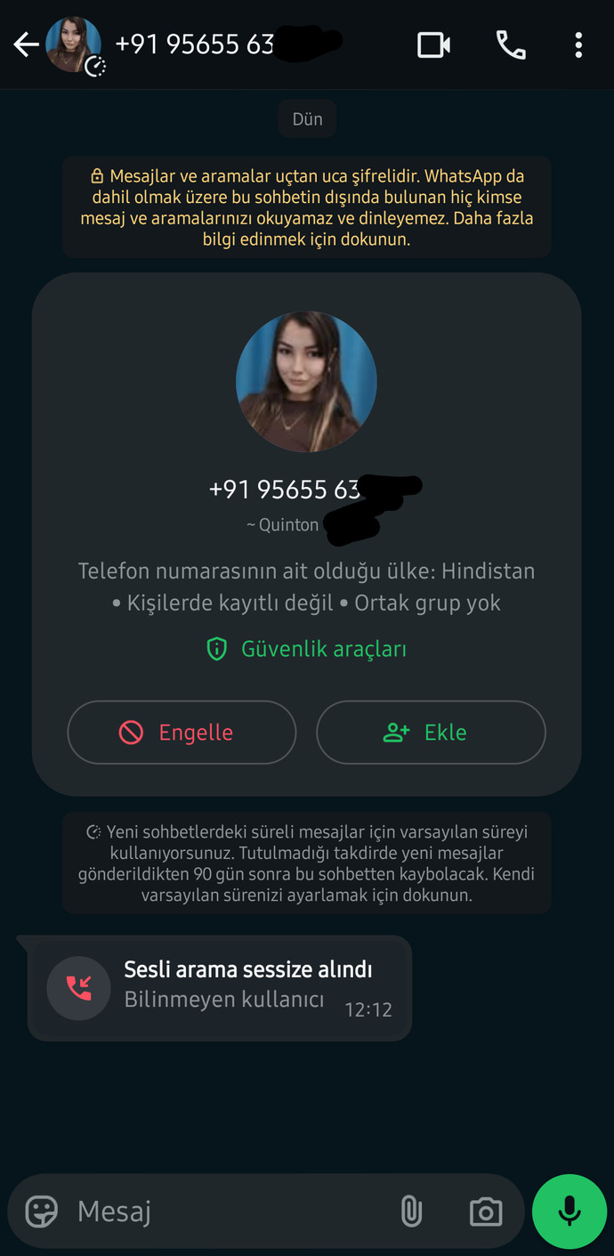 Gelen son çağrı buydu. 