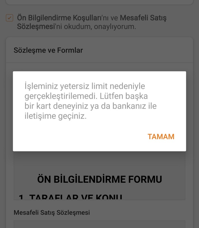 Trendyolda ışlem yapamıyorum nasıl düzelte bilirim?