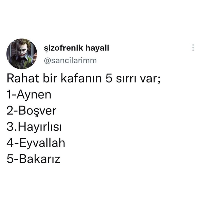 Rahat bir kafanın sırrı nedir?
