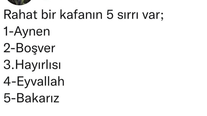 Rahat bir kafanın sırrı nedir?