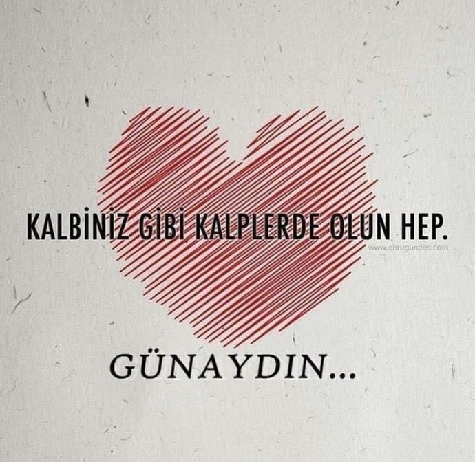 Güne güzel bir sözle başlamalı değilmi?