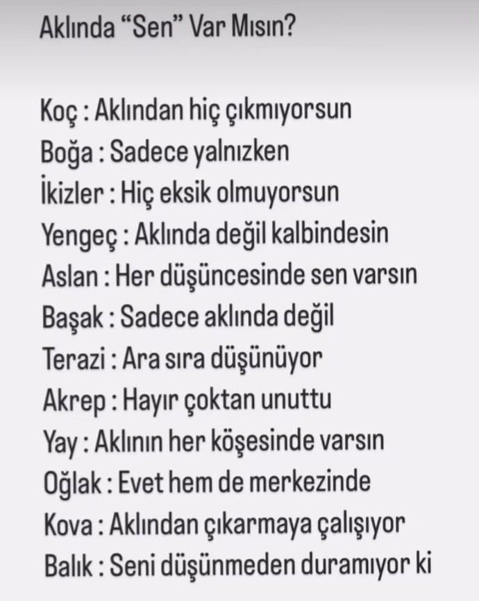 Aklında sen varmısın?