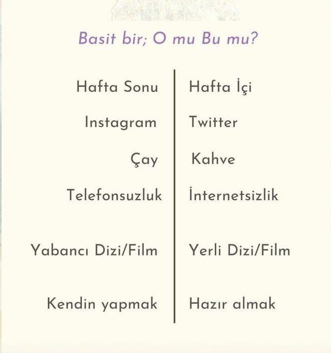 Kısa bir o mu bu mu oynasaydık eğer hangilerini seçerdin?