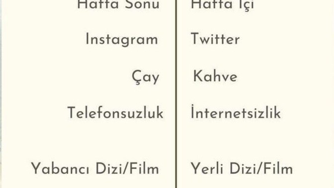 Kısa bir o mu bu mu oynasaydık eğer hangilerini seçerdin?