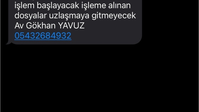 Şöyle bi sms geldi öncesinde arayıp uzlaşmacı olduğunu söyledi bilen biri lütfen?