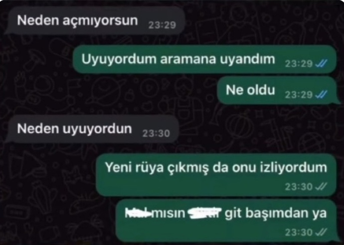 Uykunun nedenleri olur mu?🤭 engelledi galiba beni anlamadım ki niçin 🤭🤭🤭?