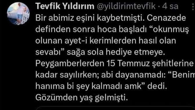 Kriz anında erkeklere yüklenen gereksiz mizaha örneğiniz var mı?