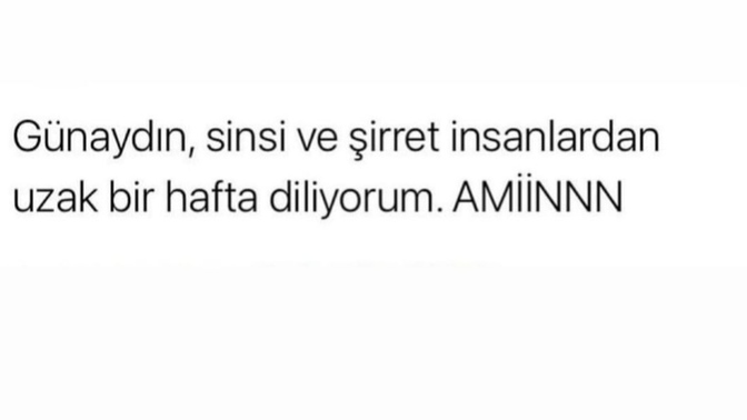 Günaydı mı herkeseee?