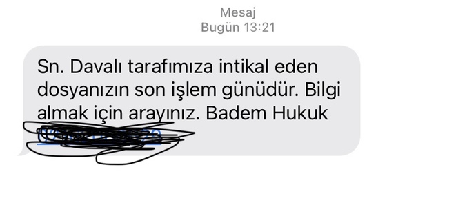 Acilll Bana böyle bir mesaj geldi acaba banka borcum için mi dava açıldı. Ben mi açmışım davayı anlamadım bakar mısınız?