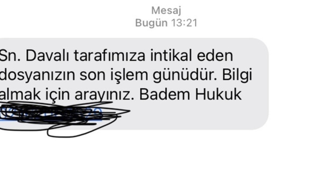 Acilll Bana böyle bir mesaj geldi acaba banka borcum için mi dava açıldı. Ben mi açmışım davayı anlamadım bakar mısınız?