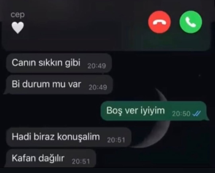 Canınız sıkkın olduğun da yanınız da olanlar var mı?