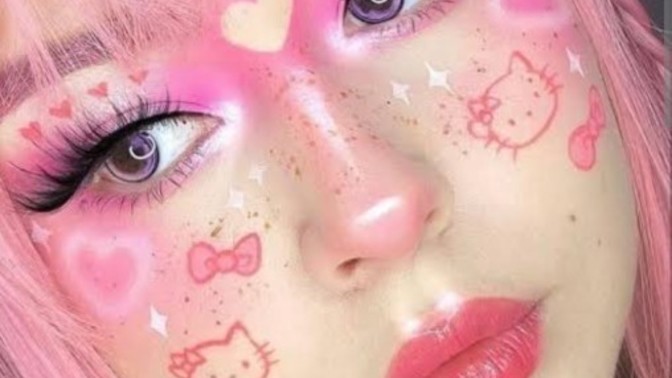 Hello kitty makyajı güzel mi çocuksu mu?