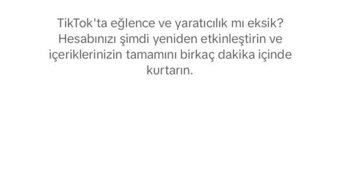 Tiktoku yeniden nasıl kullanırım?