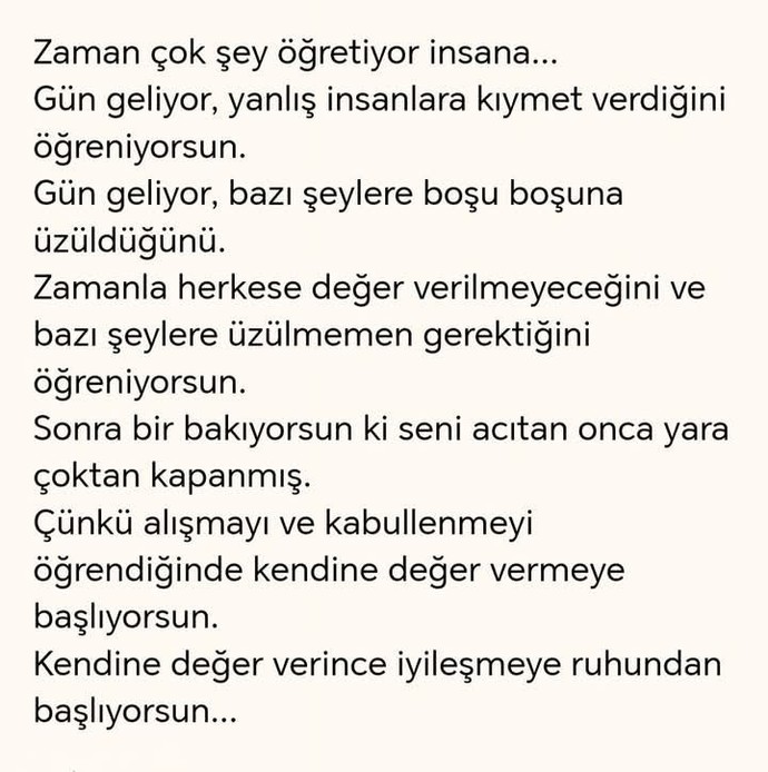 Zaman size neyi öğretti?