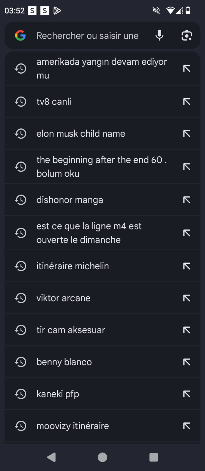 Google arama geçmişimizde en çok neler var?