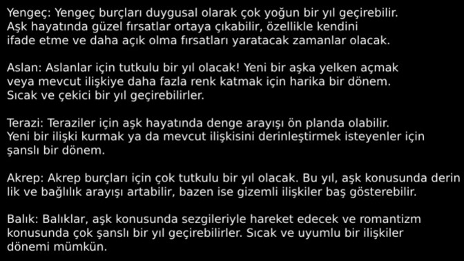 2025 Yılı Burçların Aşk İlişkileri?