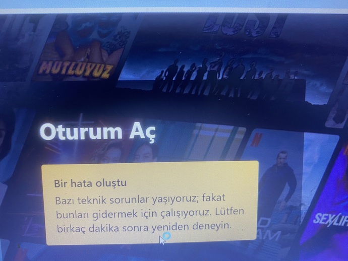Netfilixte giriş yapamıyorum?