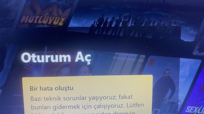 Netfilixte giriş yapamıyorum?