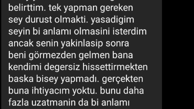 Opustukten sonra hic yazmadı bu mesaji atiyim mi?