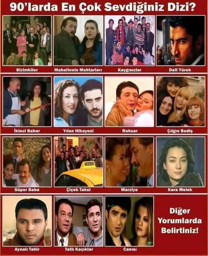 90larda en çok sevdiğiniz dizi hangisi?
