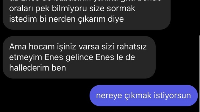 Mekkedeyim grubumuzdaki bir çocuk onunla bir yere gitmemi istedi?