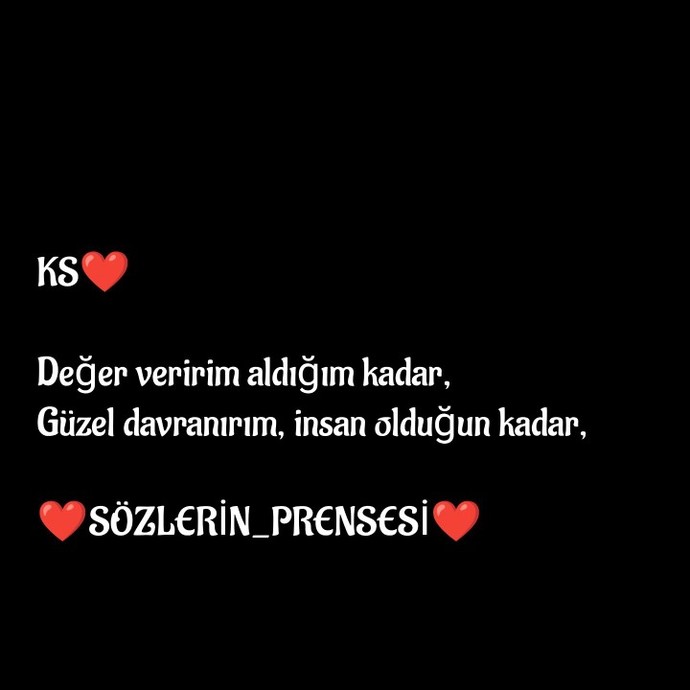 Size ait bir söz yazar mısınız?