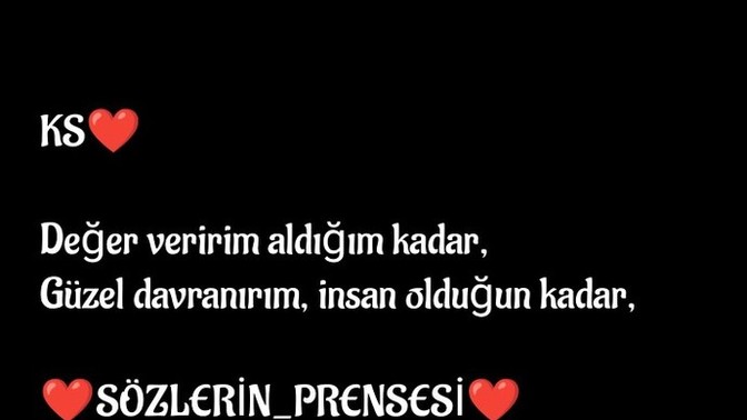 Size ait bir söz yazar mısınız?