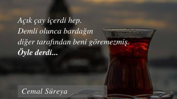 Beraber açık çay içmek istediğiniz birisi oldu mu?