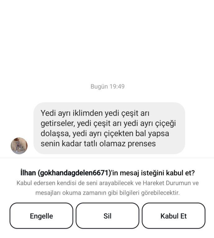 Sevgilinize biri böyle mesaj atsa ne tepki verirdiniz?