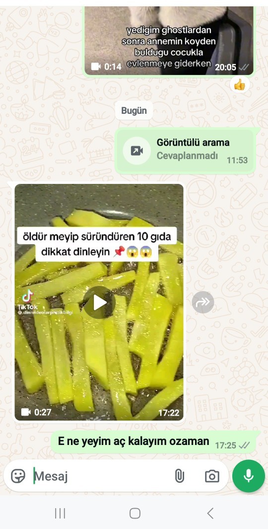Sizin anneniz de herseyi yeme diyormu?