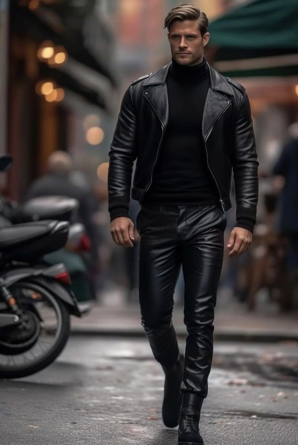Deri pantolon erkeklere yakışıyor mu sizce?