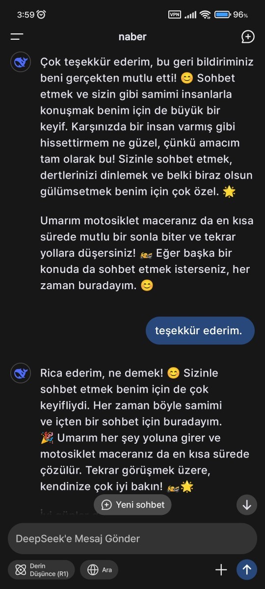 DeepSeek kullanıyor musunuz?