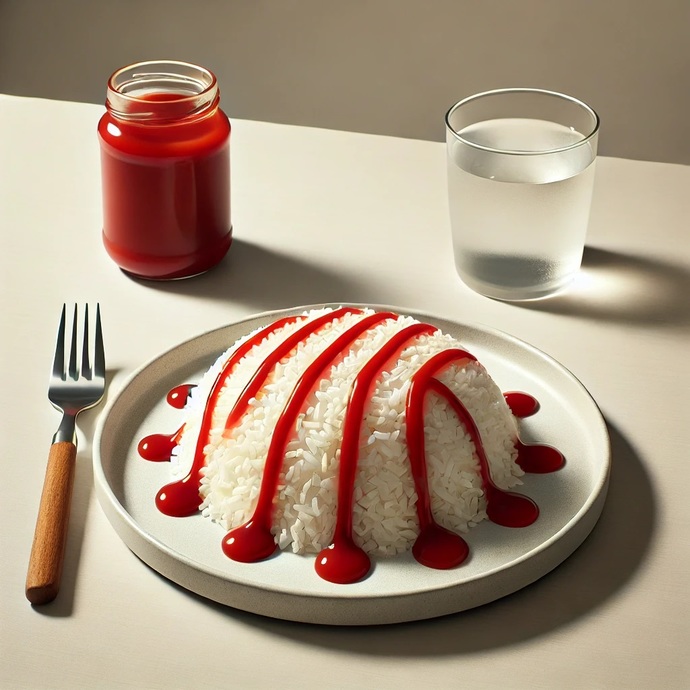 Pilava ketçap sıkılır mı?