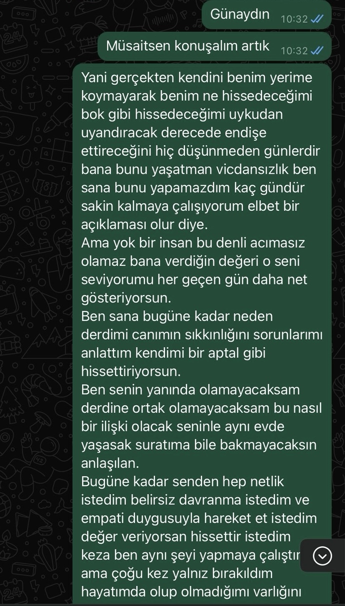 Arkadaşlar önceki sorumla bağlantılı yorumlar mısınız değerlendirir misiniz flörtümle konuşmalarım?