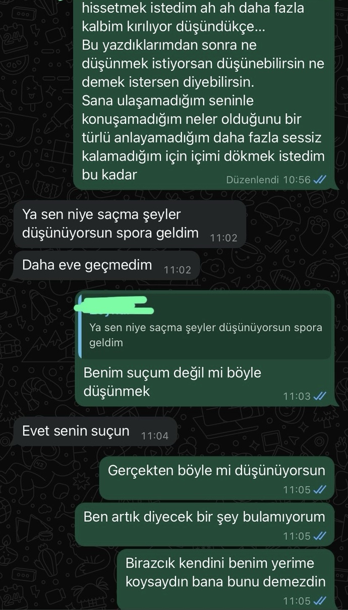 Arkadaşlar önceki sorumla bağlantılı yorumlar mısınız değerlendirir misiniz flörtümle konuşmalarım?