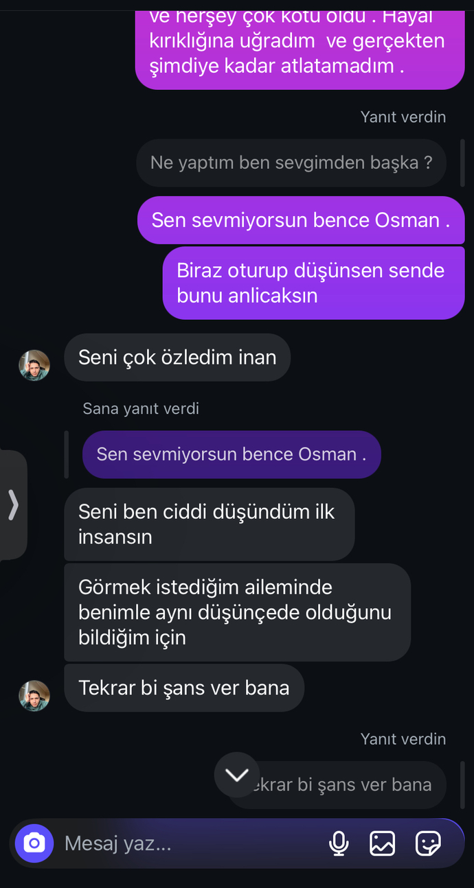 Eski sevgilim böyle bir mesaj attı, ne cevap vereyim?