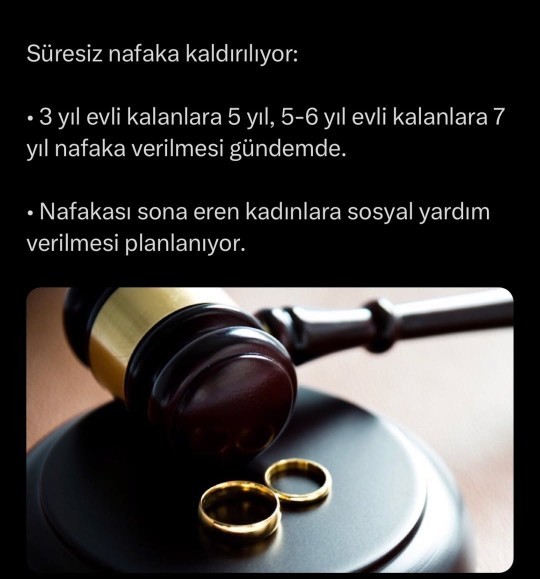 Süresiz nafaka kaldırılıyormuş ne düşünüyorsunuz bu konuda?