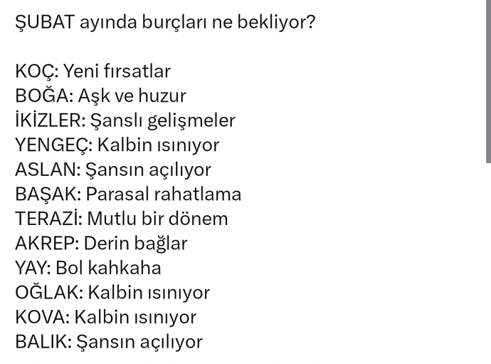 Burcunuza göre  Şubat  ayında sizleri neler bekliyor?