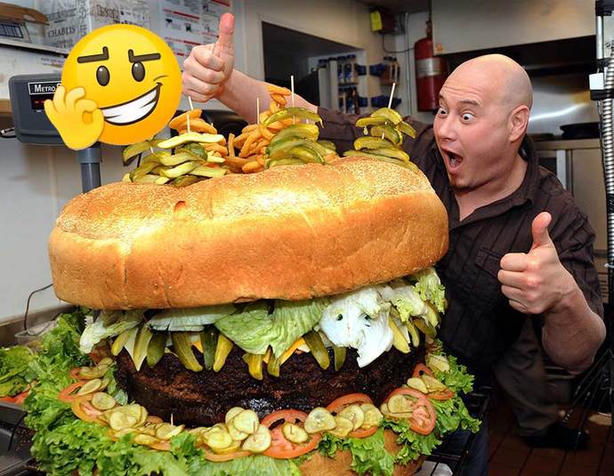 Kim bu devasa hamburgere sahip olabilir ki!! 😃