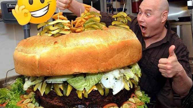Dünyanın en büyük hamburgerine sahip olmak ister miydiniz?