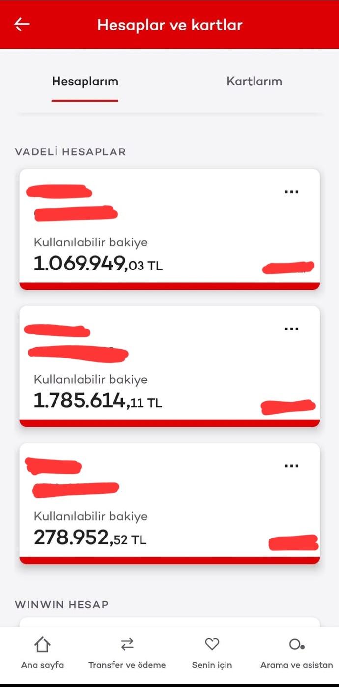 Ne kadar paran var?