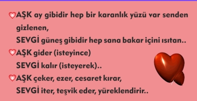 Aşk ve sevgi arasındaki fark nedir?