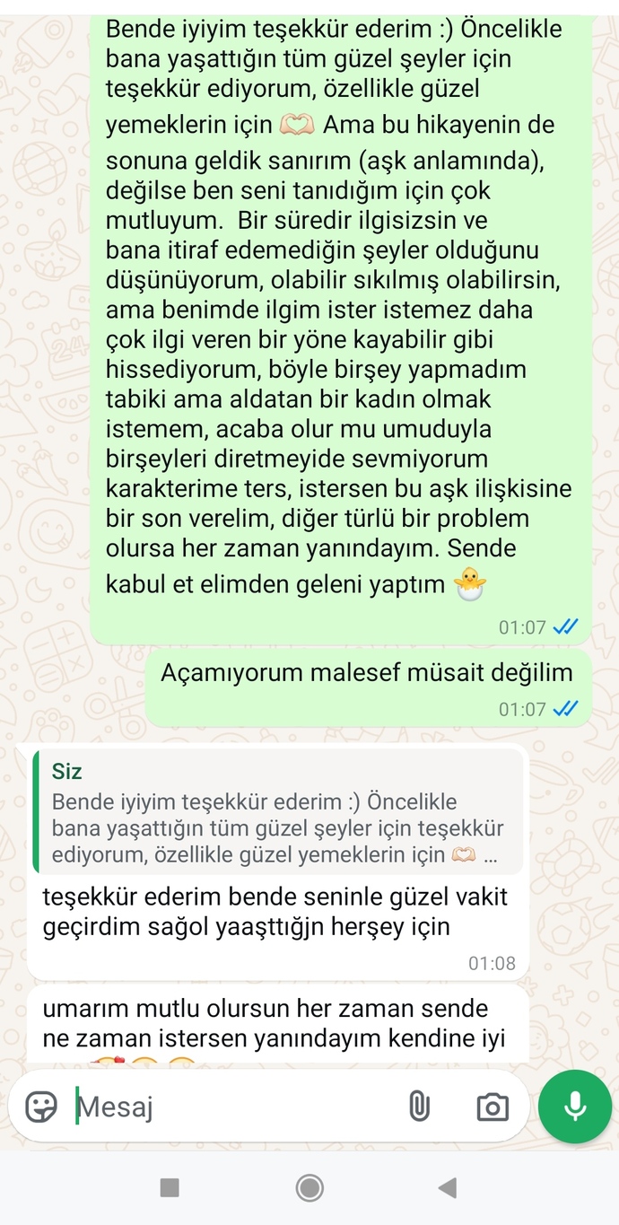 Benim kadar medeni ayrılabilen var mı?