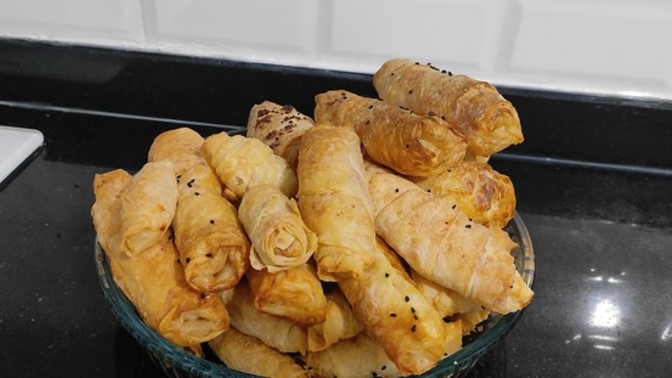 Kremalı çıtır börek yaptım nasıl olmuş?