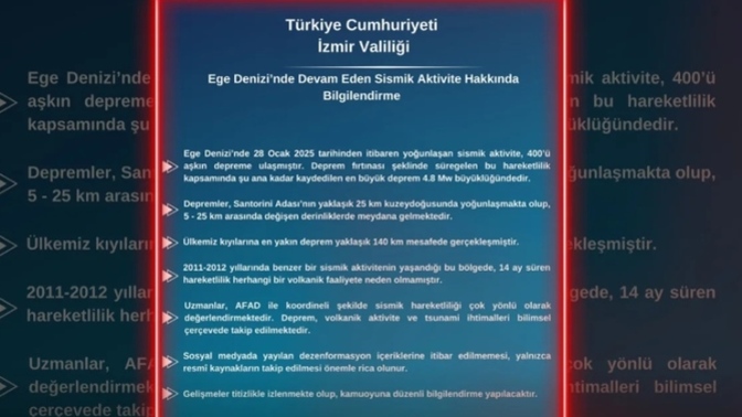 İzmirde depremler durmuyor?