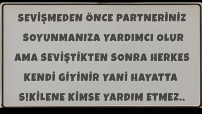 Sevişmeden önce soyunmaya yardım eden partner giyinmeye neden yardım etmez?