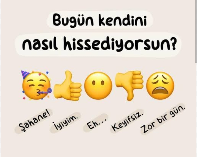 Kendinizi şu anda nasıl hissediyorsunuz?